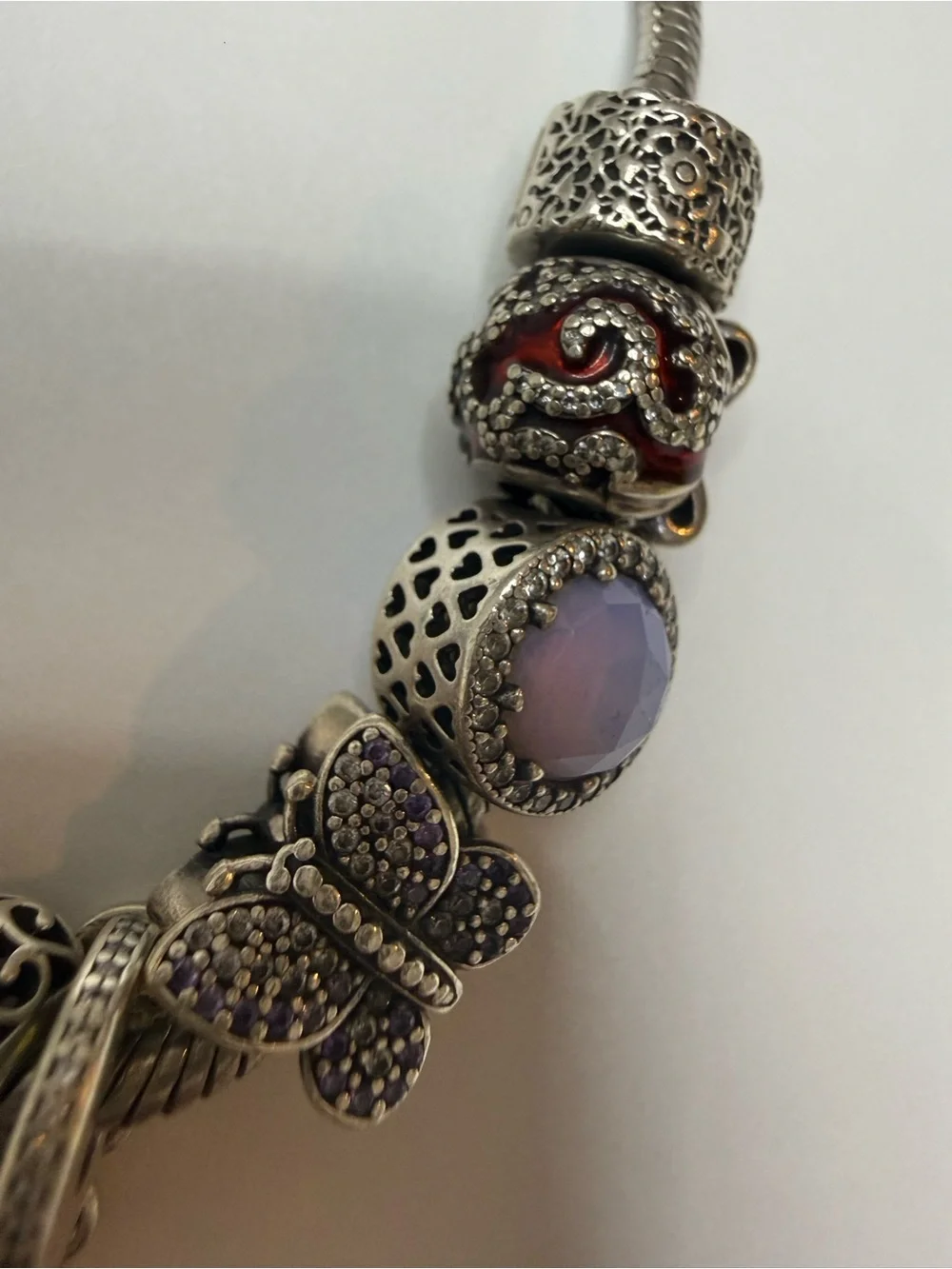 Authentic Pandora Sterling Silver Bracelet with Charm